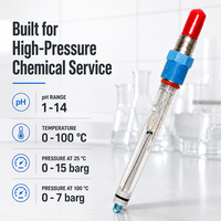 Capteur de pH pour gravure de semi-conducteurs ACpH4262 120mm 1-14 pH 100°C 15 bars Connecteur VP Sonde en verre PT1000 ATC Analyse en ligne fiable