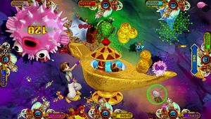 Kit de jeu de pêche d'arcade <span class=keywords><strong>Aladin</strong></span> Adventure Ocean King <span class=keywords><strong>3</strong></span> Plus pour 2/4/6/8/10 joueurs, table de jeu de pêche - Product Image 4