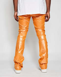 <span class=keywords><strong>Jeans</strong></span> morbidi elastici personalizzati in <span class=keywords><strong>pelle</strong></span> sintetica <span class=keywords><strong>Jeans</strong></span> <span class=keywords><strong>larghi</strong></span> pantaloni Casual da uomo - Product Image 3