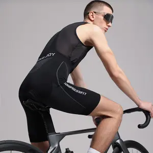 GOLOVEJOY QXF03 야외 스포츠 사이클링 바닥 통기성 빠른 건조 달리기 자전거 턱받이 반바지 남성 편안한 자전거 반바지