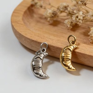 Colgantes de Luna Creciente Góticos y Lindos, Chapados en Oro de 18K, de Acero Inoxidable, Abalorios de Joyería Celestial para Manualidades y Creación de Joyas DIY - Product Image 6
