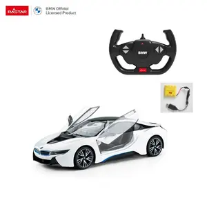RASTAR-Coche eléctrico con control remoto a escala 1:14, modelo de coche de juguete con licencia BMW i8, carga USB
