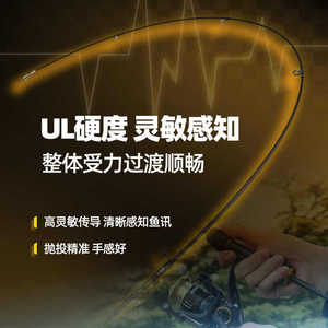 คันเบ็ดตกปลาสไปเดอร์สีเหลือง II แบบ UL คาร์บอนไฟเบอร์แบบยาวสำหรับเบสและแมนดารินเบส - Product Image 1