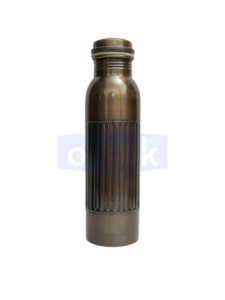 Bouteille d'eau personnalisée en cuivre pur gravé, fabriquée à la main, étanche, de style classique, portable, écologique, grande capacité, pour le bureau - Product Image 4