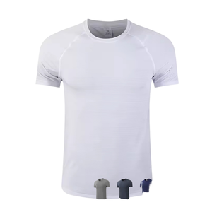 เสื้อยืดเข้ารูปพิมพ์ลาย 85% โพลีเอสเตอร์ 15% สแปนเด็กซ์ คอกลม กระชับ ระบายอากาศ แห้งเร็ว ป้องกันแบคทีเรีย สำหรับผู้ชาย ใส่ได้ในฤดูหนาว - Product Image 2