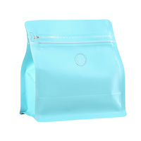 Scellage à chaud 250g emballage de poche alimentaire Desgin 1Kg emballage de grain de café à fond plat vide sac de café à fermeture éclair avec valve unidirectionnelle