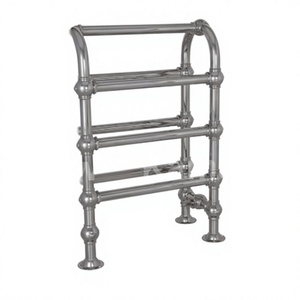 Porte-serviettes sur pied en acier inoxydable 100x70cm, quatre niveaux, support de rangement traditionnel pour salle de bain - Product Image 1