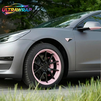 Vinilo para Envoltura de Autos Ultrawrap al por Mayor, PET TPU Fundido, Fábrica de Foshan, Color Gris Sombra Metálico Fantasma, 1.52X17M/5X59FT, Película para Cambio de Color de Autos