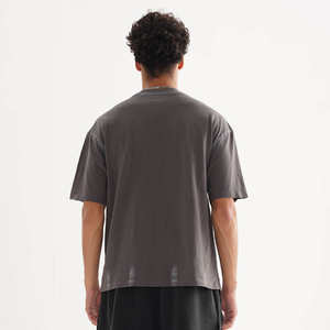 Camisetas de Manga Corta para Hombre, Cuello Redondo, Tejido Transpirable, 100% Algodón, 280 Gramos, Estampado en Blanco, Tallas Grandes, Precio Directo de Fábrica - Product Image 5