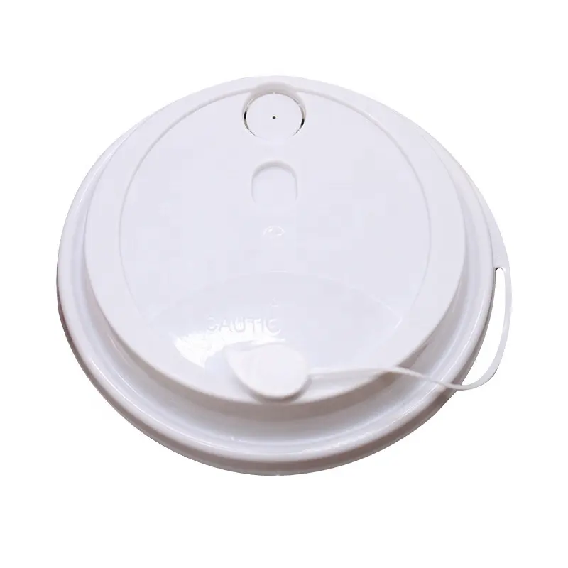 Wholesale 89 90 95 98 107mm diameter black cover for cold coffee paper cup ps pp pet flat lids clear disposable plastic lids