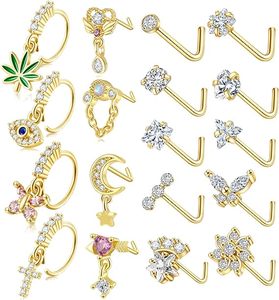 <span class=keywords><strong>Gaby</strong></span> nuevo diseño 316L Acero quirúrgico grado médico corazones piercing de NEZ anillos cuelgan nariz piercing joyería - Product Image 3