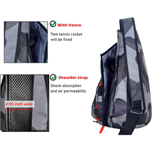 Bolsa de Tenis y Raquetbol Personalizada con Puerto de Carga USB, Bolsa Deportiva Cruzada para Hombres/Mujeres Adultos, Diseño de Mochila para Raquetas de Pickleball - Product Image 6