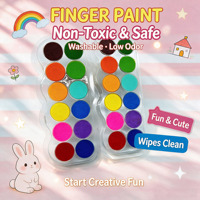 Peinture au doigt en gros pour enfants, jouet de peinture au doigt DIY avec tampons de couleur, activité éducative pour garçons et filles