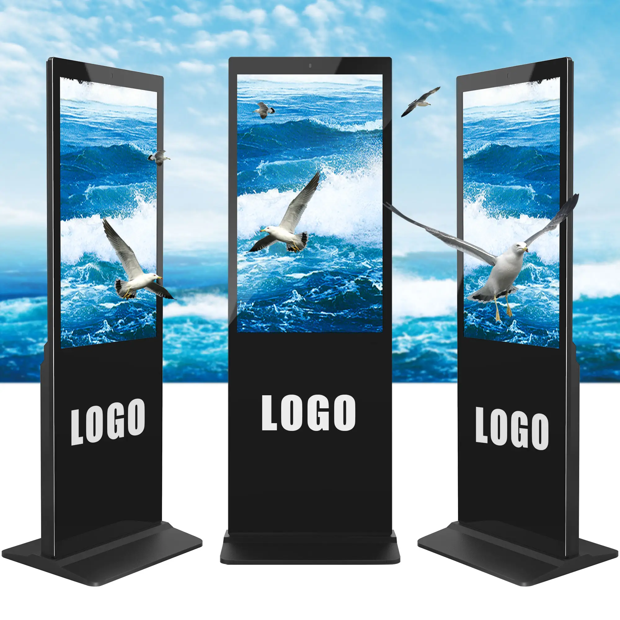 LCD 광고 기계 안드로이드 터치스크린 간이 건축물 진열대 디지털 방식으로 Signage 및 전시 지면 대 간이 건축물