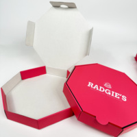 Caja de Pizza de Cartón Corrugado Reciclable al por Mayor con Impresión Personalizada, Relieve y Logotipo Personalizado para Envasado de Alimentos