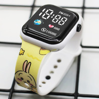 Montre-bracelet à motif animal mignon 2025 Garçons Filles Super dessin animé Enfants Étudiant Montre numérique LED Montre-bracelet pour enfants