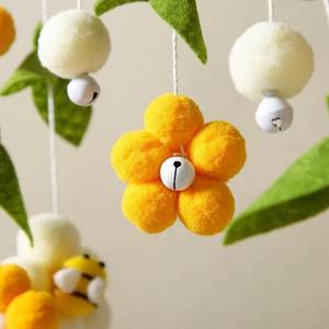 Vendita calda api fiori feltro bambino mobile vivaio decorazione culla culla appeso mobile - Product Image 3