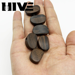 HIVE Juego <span class=keywords><strong>de</strong></span> 6 clavijas <span class=keywords><strong>de</strong></span> afinación <span class=keywords><strong>de</strong></span> guitarra <span class=keywords><strong>de</strong></span> madera <span class=keywords><strong>de</strong></span> caqui negro con pulido fino, mango <span class=keywords><strong>de</strong></span> alta calidad para perillas <span class=keywords><strong>de</strong></span> guitarra - Product Image 3