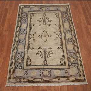 Tapis d'accent turc Oushak moderne fait à la main 6x9 tapis en laine avec peluche hauteur coton matériel pour les adolescents tailles personnalisables - Product Image 1