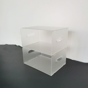 Acrylic Shoe Box Magnetic Custom Stackable Display Giant Clear Transparent Drop Front Acrylic Basketball Acrylic Storage Shoe Box With Magnetic