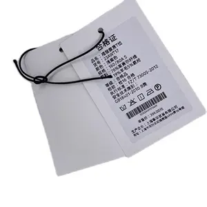 Free Sample Custom Printing Paper Rfid Uhf Hang Tag Warehouse Management Rfid Clothing Label