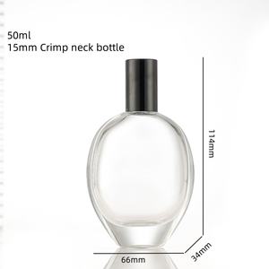 Bouteilles de parfum rondes plates de 30ml 50ml 75ml avec couvercle noir et pulvérisateur à pompe Bouteilles de parfum rondes Vente en gros <span class=keywords><strong>pas</strong></span> <span class=keywords><strong>cher</strong></span> - Product Image 5