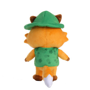ตุ๊กตาหมาจิ้งจอกสีเขียว TERRA พร้อมหมวกสีเขียว, เสื้อกั๊กลายองุ่น, ตุ๊กตาหมาจิ้งจอกน่ารัก, ตุ๊กตาหมาจิ้งจอกสีส้มการ์ตูนพร้อมหมวก TERRA - Product Image 2