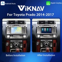 Boîtier décodeur multimédia portable Viknav pour tableau de bord, compatible CarPlay intégré, pour mise à niveau du système Linux OEM de Toyota Prado 2014-2017