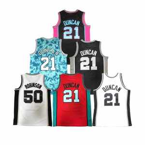 Khâu áo bóng rổ Retro San Antonio 21 tim <span class=keywords><strong>Duncan</strong></span> 50 David Robinson - Product Image 5