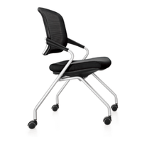 Chaise d'entraînement pour étudiants en maille de haute qualité, sièges collaboratifs pour salles de classe avec tablette pliable pour les amphithéâtres universitaires