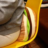 Peluche Burger Kawaii de bonne qualité, en coton doux, rembourrage pour canapé, coussin de chaise, oreiller hamburger