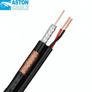Aston-Cable coaxial RG59 CCTV, 75 ohm, RG 59 con 2 cables de alimentación