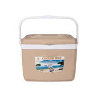 Glacière portable isotherme 13L beige en PP PE EPS avec poignée et couvercle, pour camping, pêche, plage