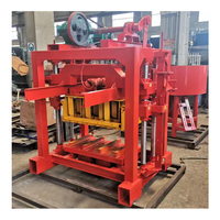 Machine à fabriquer des blocs de ciment creux manuelle QTJ4-40B2 de 4 pouces, machine à fabriquer des briques de petite taille efficace Qt440, machine à fabriquer des pavés à base de sable, moule
