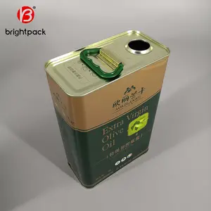 3L Food Grade Rectangular Extra Virgin Olive Oil Tin Can High Quality Cooking Oil Packaging Tin