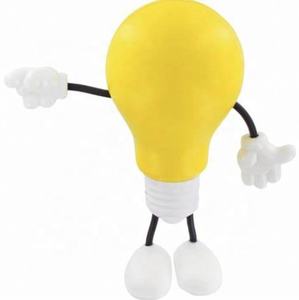 Custom Logo Promotional Gifts Lightbulb <b>Squeeze</b> Toy With Hand Lightbulb Shape PU Foam Stress <b>Ball</b> - Product Image 1
