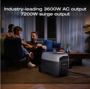 สำหรับสถานีไฟฟ้าพกพา DELTA 3 Ultra Series (3048Wh) เครื่องกำเนิดพลังงานแสงอาทิตย์ 3600W พร้อมไฟฉาย MPPT รองรับการใช้งานกับรถยนต์ ช่องจ่ายไฟ AC ป้องกันไฟกระชาก - Product Image 4