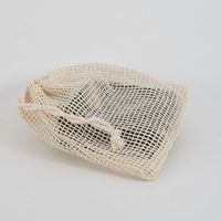 Sacs de conservation des produits réutilisables vintage beige, porte-savon, gommage corporel, pochette moussante, sac à linge en jute à cordon