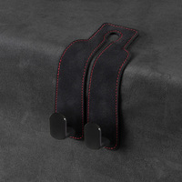 Ensemble de crochets multifonctionnels personnalisables pour dossier de siège de voiture, en métal durable et suède, pour suspendre sacs, sacs à main, courses, universel