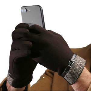 Guantes de Invierno Personalizados Clásicos Lisos para Conducir, Correr, Ciclismo, Pesca, con Protección para la Pantalla Táctil, para Hombre, Medios Dedos - Product Image 1
