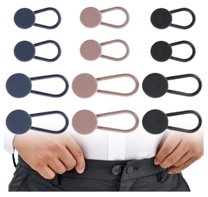 Extensores De Botón Para Pantalones - Juego De 12 Unidades En Blanco, Negro, Azul Y Caqui