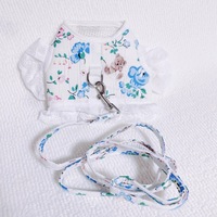 Pet Dog Cat Vêtements Printemps Et Été Nouveaux Produits Peut Être Traction Belle Lettre Brodée Poitrine Dos Vêtements