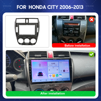 Offre de réduction Pièces de voiture Cadre de panneau 10 pouces pour Honda City 2006-2013 Installation de radio de voiture Cadre de tableau de bord Cadre de stéréo de voiture