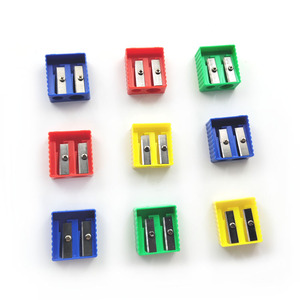 Sacapuntas de Plástico Duraderos al por Mayor, Diseño de 2 Orificios, Regalos de Papelería para Niños - Product Image 6