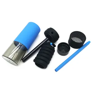 Pipas portátiles para narguile, taza Shisha de hierba para fumar con cuenco Chicha, pipas de agua, Narguile, Hooka de viaje completo para regalo