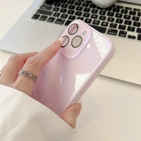 Coque de téléphone couleur unie Dopamine Macaron tendance pour iPhone 16 15 14, sans logo, pour couple