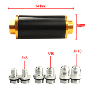NEW Universal 58MM Aluminium <strong>Inline</strong> High Flow <strong>Fuel</strong> <strong>Filter</strong> with AN6 AN8 AN10 Fittings for Racing Cars - Product Image 6