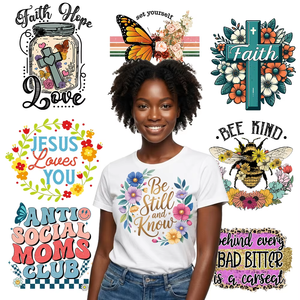 Factory Direct Easter Valentine'S Day T-<b>Shirt</b> Dtf Transfers Zodiac Jesus Film Christmas Faith Dtf Transfer <b>For</b> T <b>Shirts</b> - Product Image 1