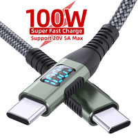 Cable USB2.0 de Alta Velocidad para Transferencia de Datos y Carga Rápida, Cable Tipo-C a Tipo-C con Trenzado de Nailon para Teléfono Móvil