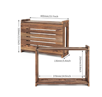 Boîte de rangement murale rectangulaire en bois pour routeur WiFi avec design écologique, organisateur de câbles et cache-modem